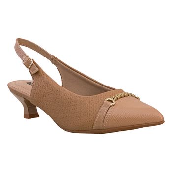 Scarpin-Nude-Claro-Texturizado-Fivela-Frontal-|-Comfort-Tamanho--34---Cor--NUDE-CLARO-0